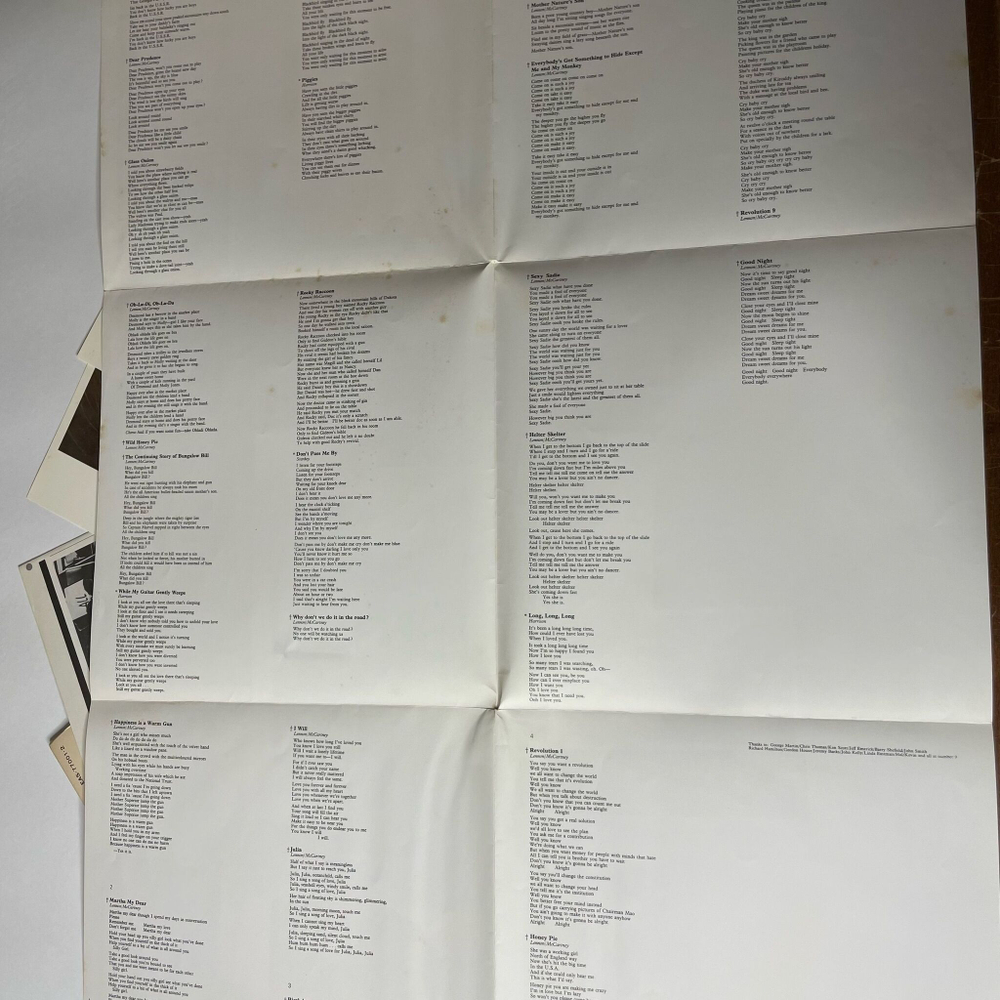 Винтажная виниловая пластинка LP The Beatles White Album Белый Альбом (Japan 1976) (Obi, 4 фотографии, постер) Полный Комплект
