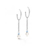 Серьги Coeur de Lion Light Blue 5047/21-0720 цвет голубой, белый
