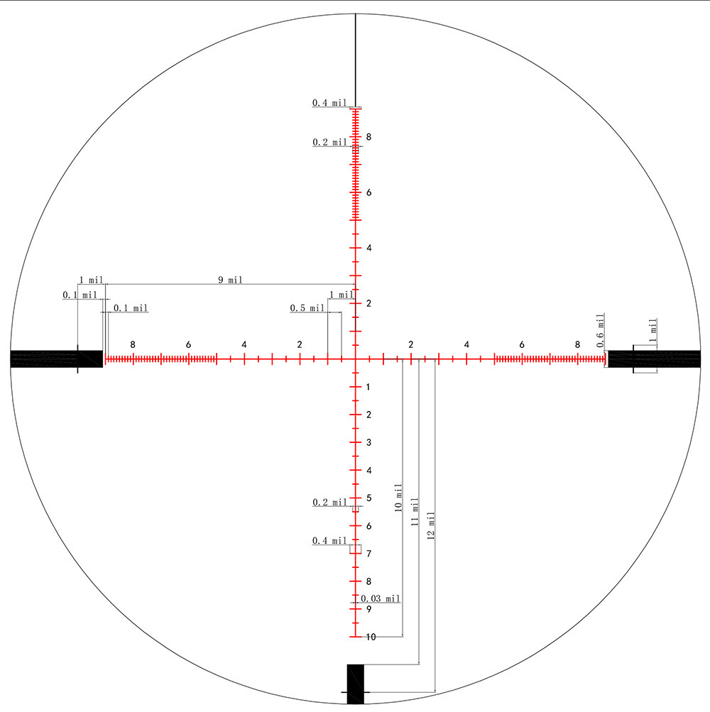 Оптический прицел KECK Optics BREEZE 3-12x44SFPIR Tube 30мм