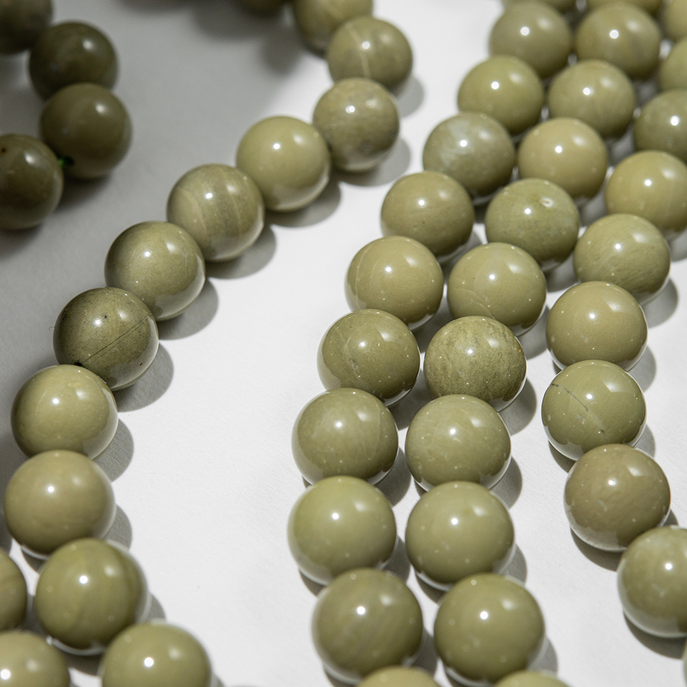 Зеленый алашаньский агат натуральный, бусины в форме шара 10,3мм