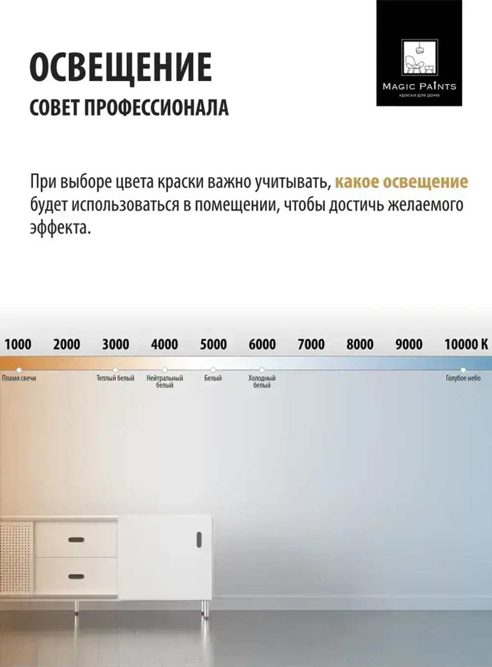 Magic Paints Краска Гладкая, до 90°, Акриловая, Матовое покрытие, 0.5 л, 0.7 кг, бежевый, темно-бежевый