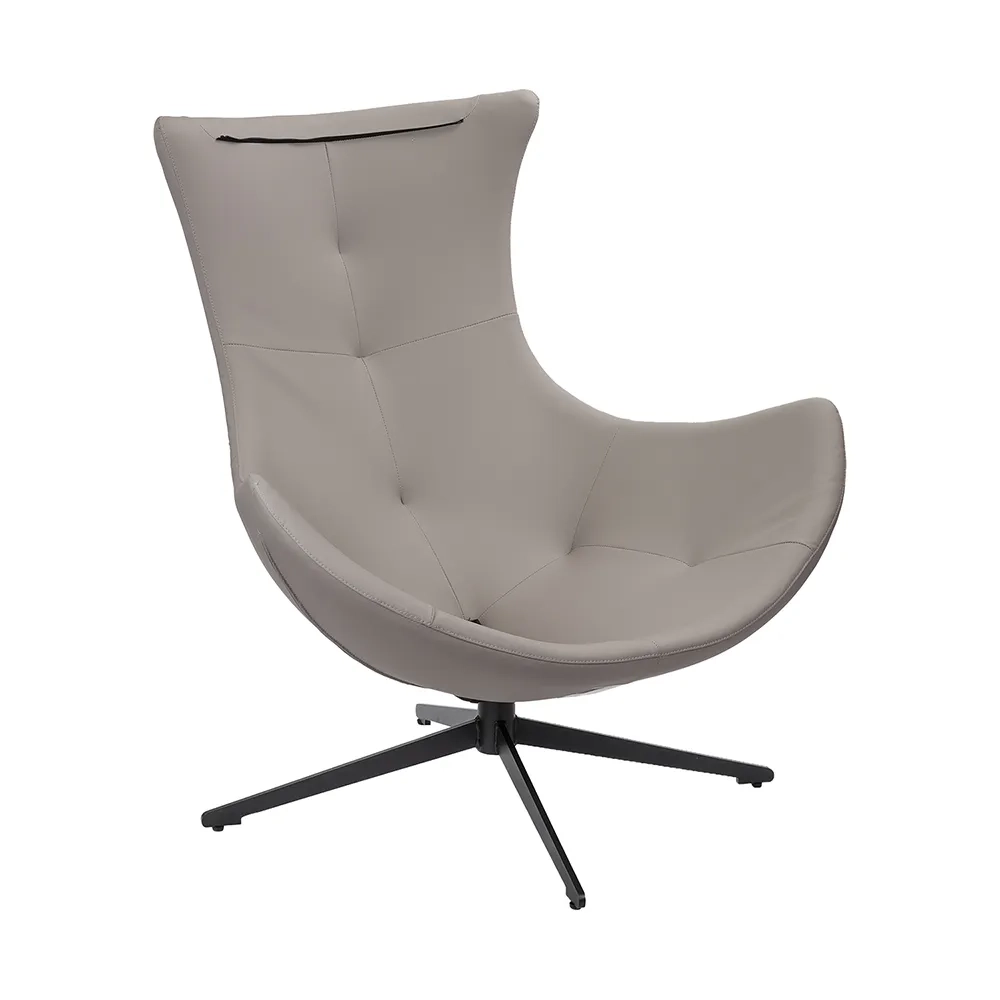 Кресло HUG серый в полоску, экокожа, шенилл