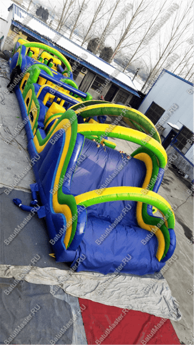 Надувной батут "Длинная полоса препятствий" 20*4*5 м