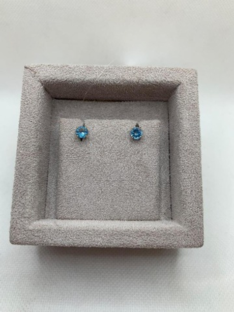 Серьги из золота 585 пробы с Топазом