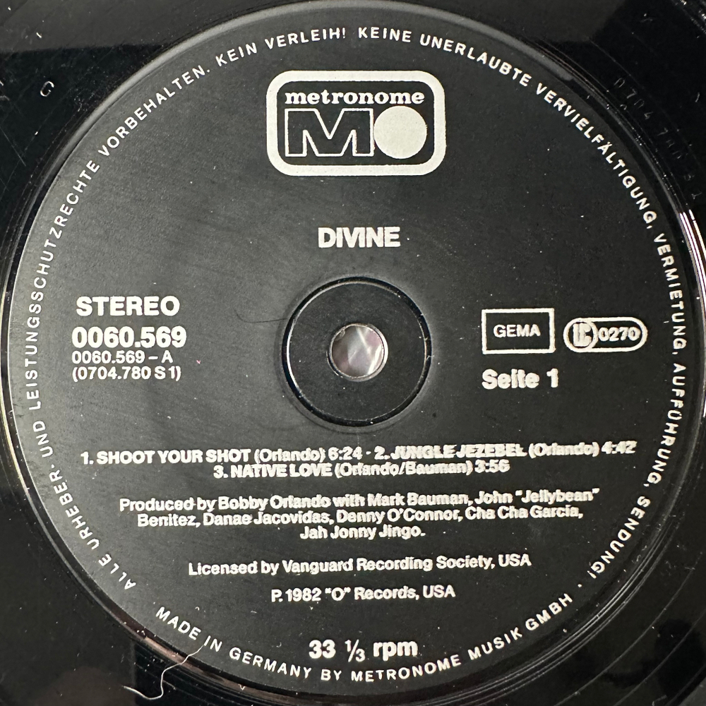 Divine ‎– My First Album (Германия 1982г.)