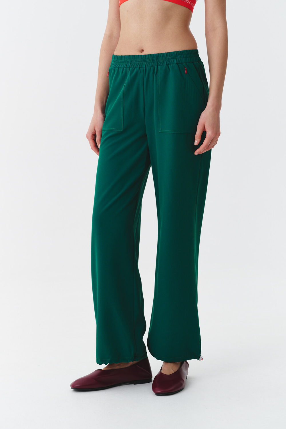 Брюки свободные медицинские женские Йошо, малахит
