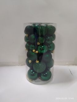 GAEM Набор из 40шт Украшение новогоднее "Шар", D6/5/4/3 см, L14 W14 H26 см