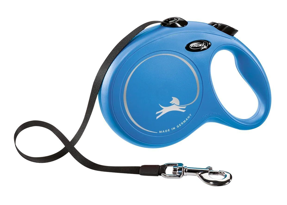 Поводок-рулетка Flexi New Classic tape L 8m 50 kg blue