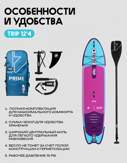 25 SUP PRIME 12&#39;4*33&quot;*6&quot; TRIP light blue