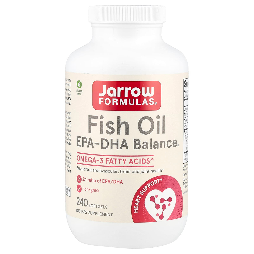 Jarrow Formulas, EPA-DHA Balance®, рыбий жир с ЭПК и ДГК, 240 капсул (1000 мг в 1 капсуле)