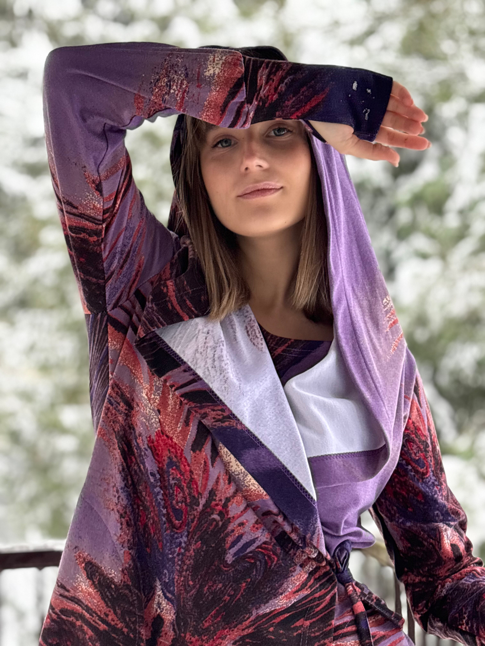 Мантия + Майка / фиолетовая акварель