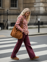 Рубашка Оверсайз изо льна кирпичного цвета