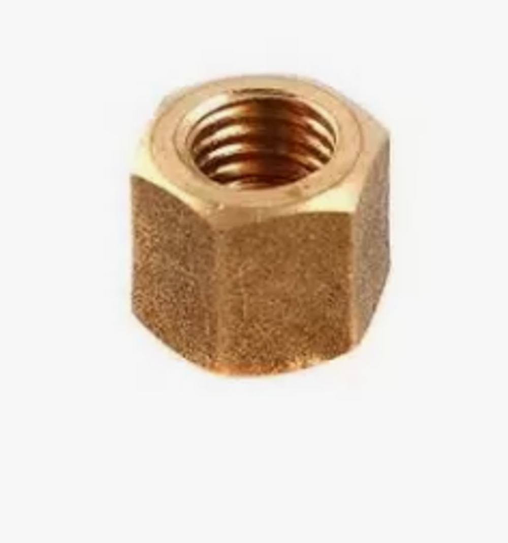 Гайка  8х1.0 приемной трубы Москвич (латунь) (уп25/50шт)