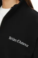 Купить Толстовка Bruler d'Amour Half-Zip Department of Love черная Толстовка Bruler d'Amour Half-Zip Department of Love черная