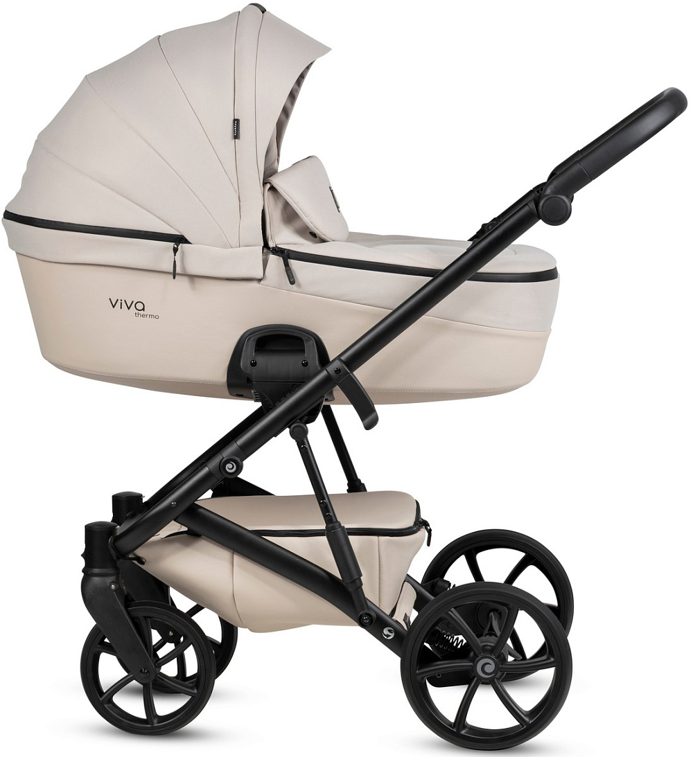 Детская коляска Tutis Viva 6 Plus Essential 4 в 1 с автокреслом Elo Lux EduSky Black и базой 1612058 Crystal