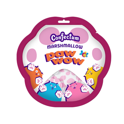 Маршмеллоу «Confectum Paw Wow» в форме со вкусом малины, 70 гр х 20 шт
