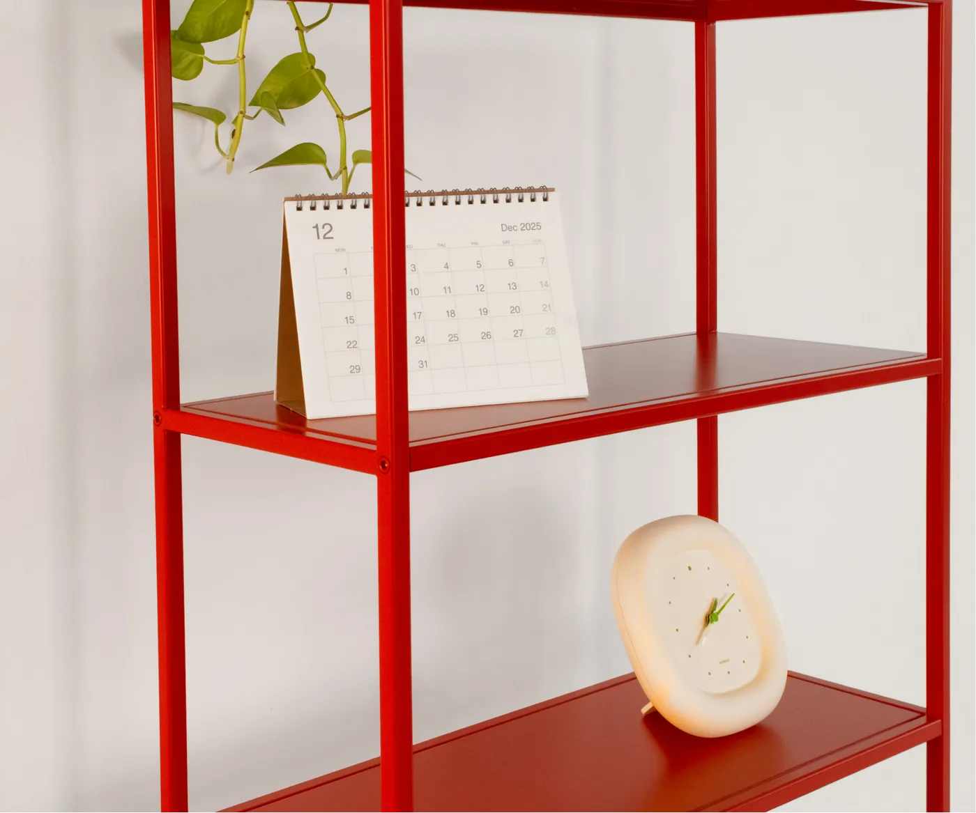 Стеллаж металлический 155х60х25, красный