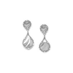 Серьги ORI TAO, Couture, фактурный металл, OT24.1-12-31926 (серебристый)