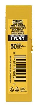 OLFA 18 мм, 50 шт, в боксе, сегментированные лезвия (OL-LB-50)