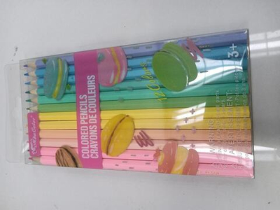 Карандаши цветные Pastel 12 цветов шестигранные в пластиковой коробке