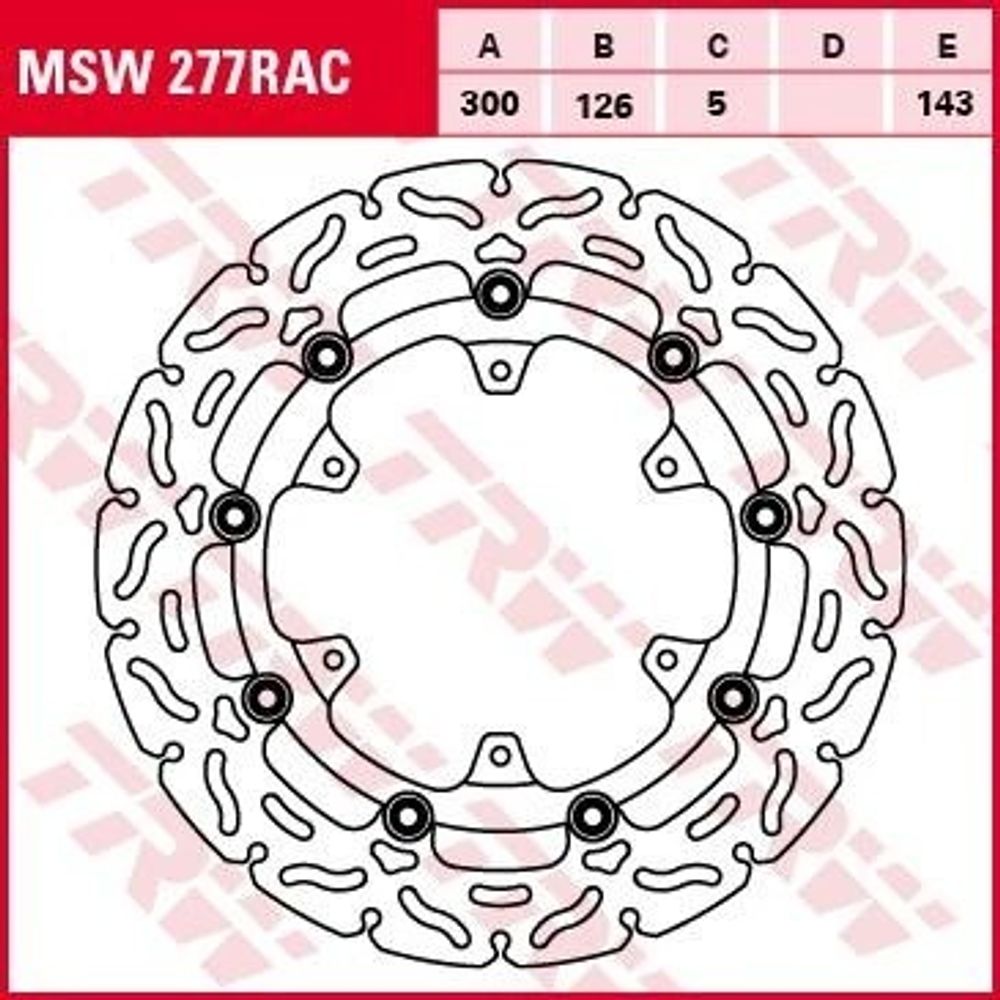 Диск тормозной TRW MSW277RAC