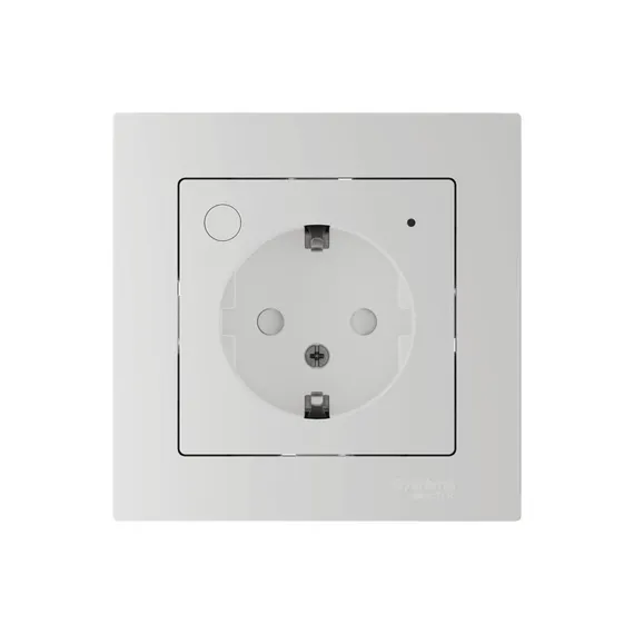 Розетка AtlasDesign Smart 16А L+N с заземл. защ. шторки Zigbee механизм бел. SE ATN000145Z