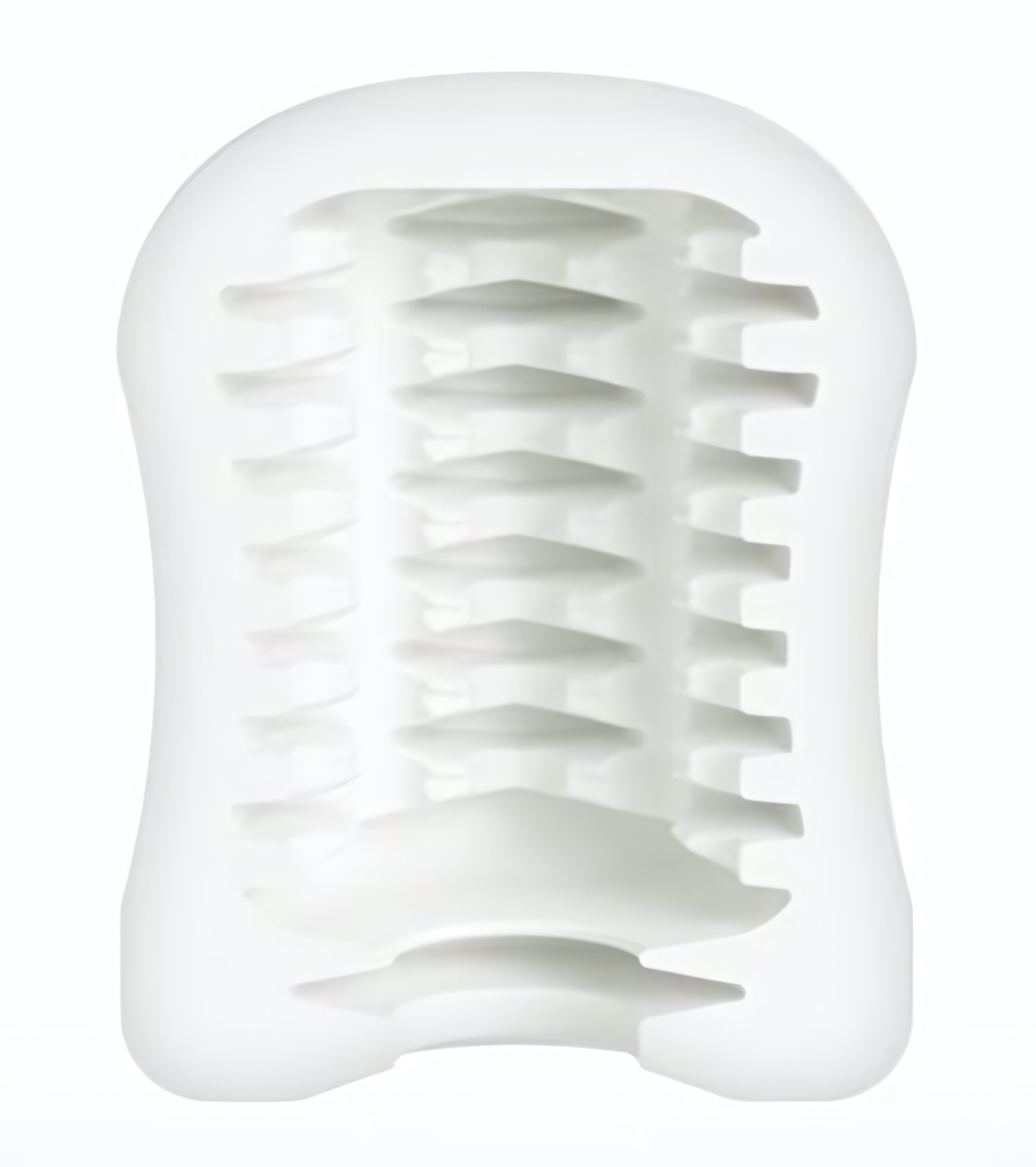 Компактный мастурбатор MasturbaTIN Ribbed Rita (Цвет: белый)