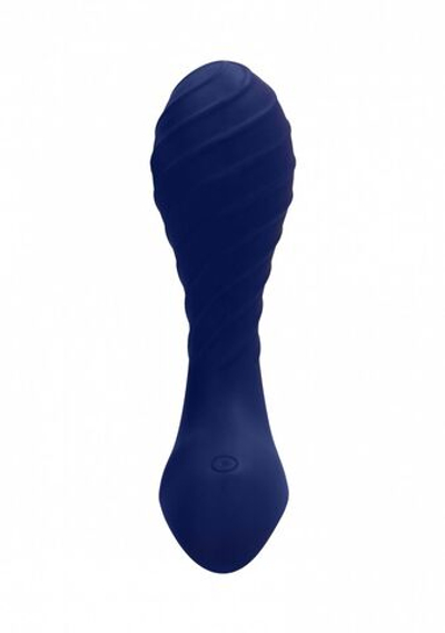 Синий анальный вибростимулятор Astor Anal Vibrator (Цвет: синий)