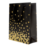 Пакет подарочный "Конфетти" 18*24*8,5см, ручки-шнурок, блестки, 4 цвета микс