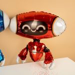 Шар (27''/69 см) Фигура, Робот, Красный, 1 шт.