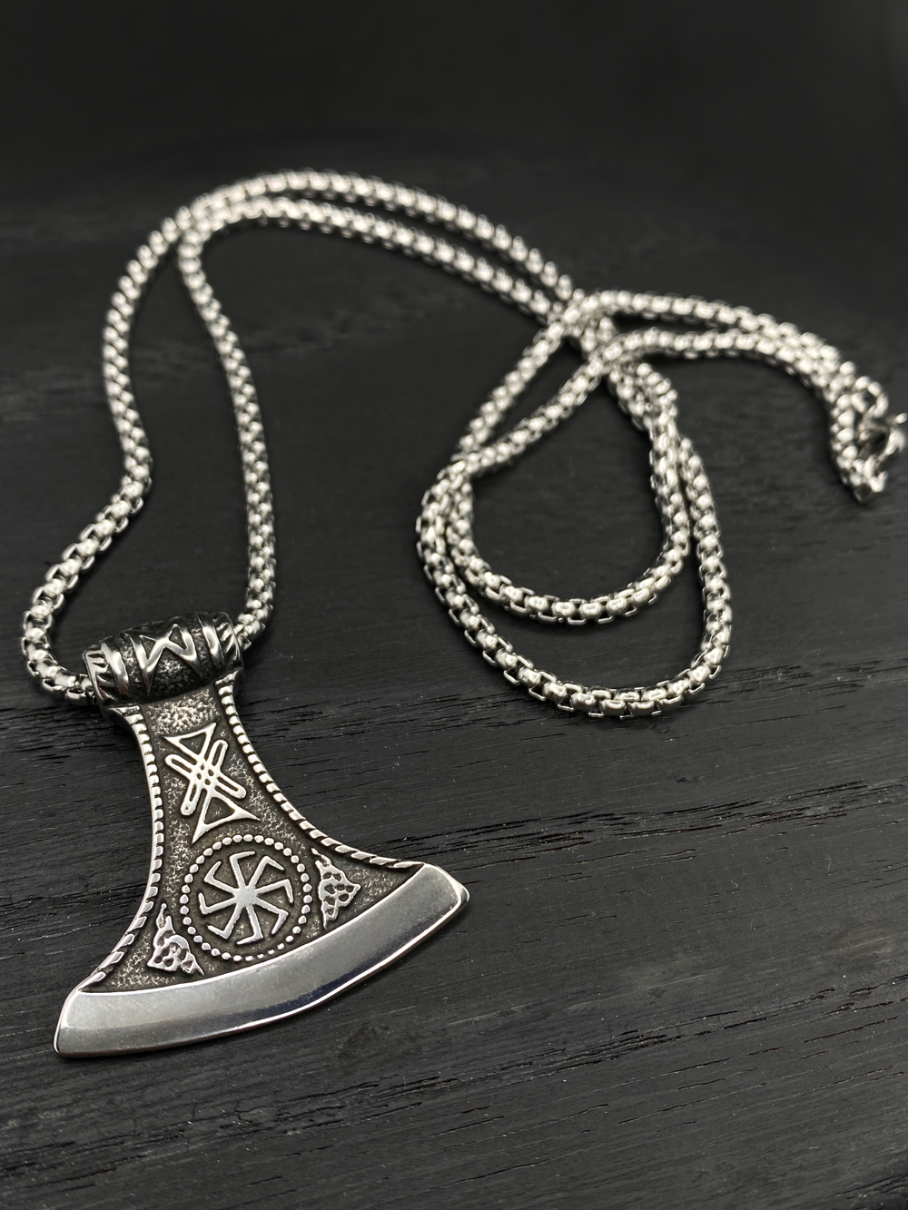 Славянский оберег Секира Перуна (Гром Секира Тора) магический амулет на цепочке