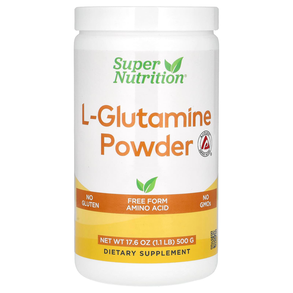 Super Nutrition, L-глютамин, без вкусовых добавок, 500 г (17,6 унции)