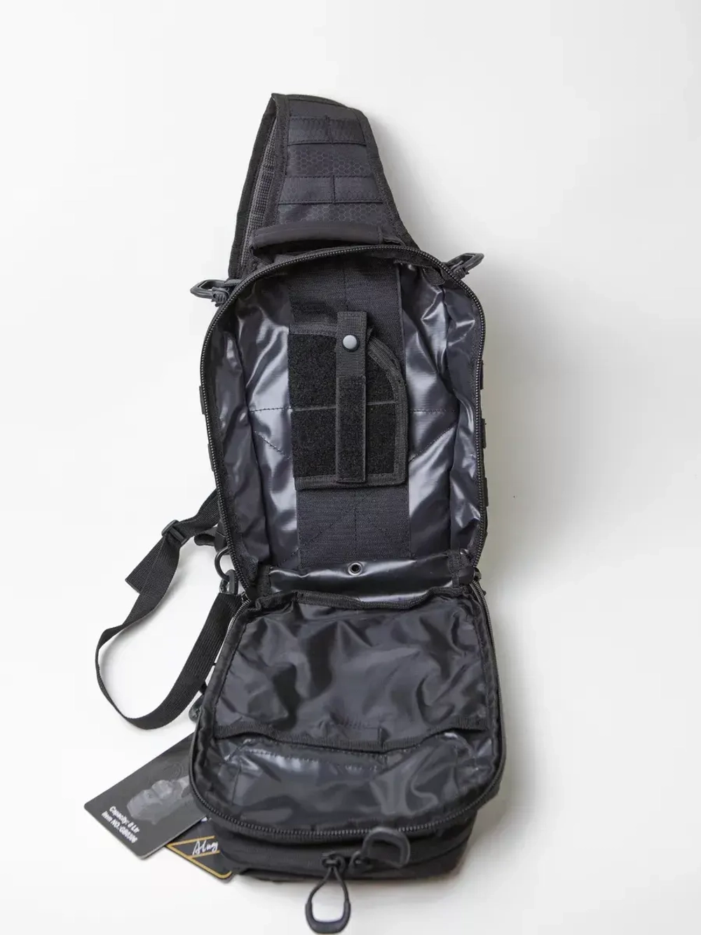 Тактический Рюкзак-сумка GONGTEX однолямочный Черная