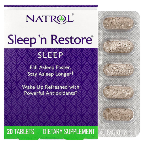Natrol, Sleep 'n Restore®, 20 таблеток