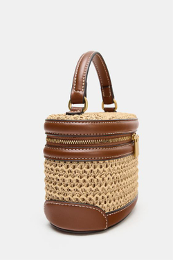 ZARA ВЯЗАНАЯ КОСМЕТИЧКА, СВЕТЛО-БЕЖЕВЫЙ