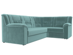Диван угловой Карелия правый угол, Бирюзовый, Велюр, 113341