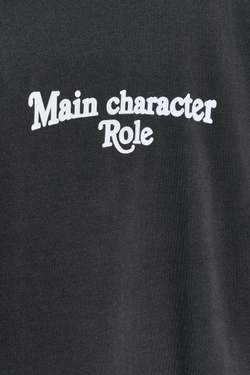 ZARA ФУТБОЛКА С НАДПИСЬЮ, УГОЛЬНЫЙ