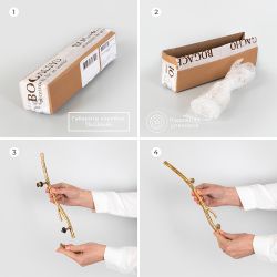 Ручка скоба мебельная Арт Бранч правая Амбер