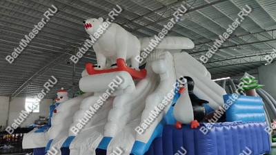 Надувной наземный аквапарк «Морское царство» 20*20*6 м