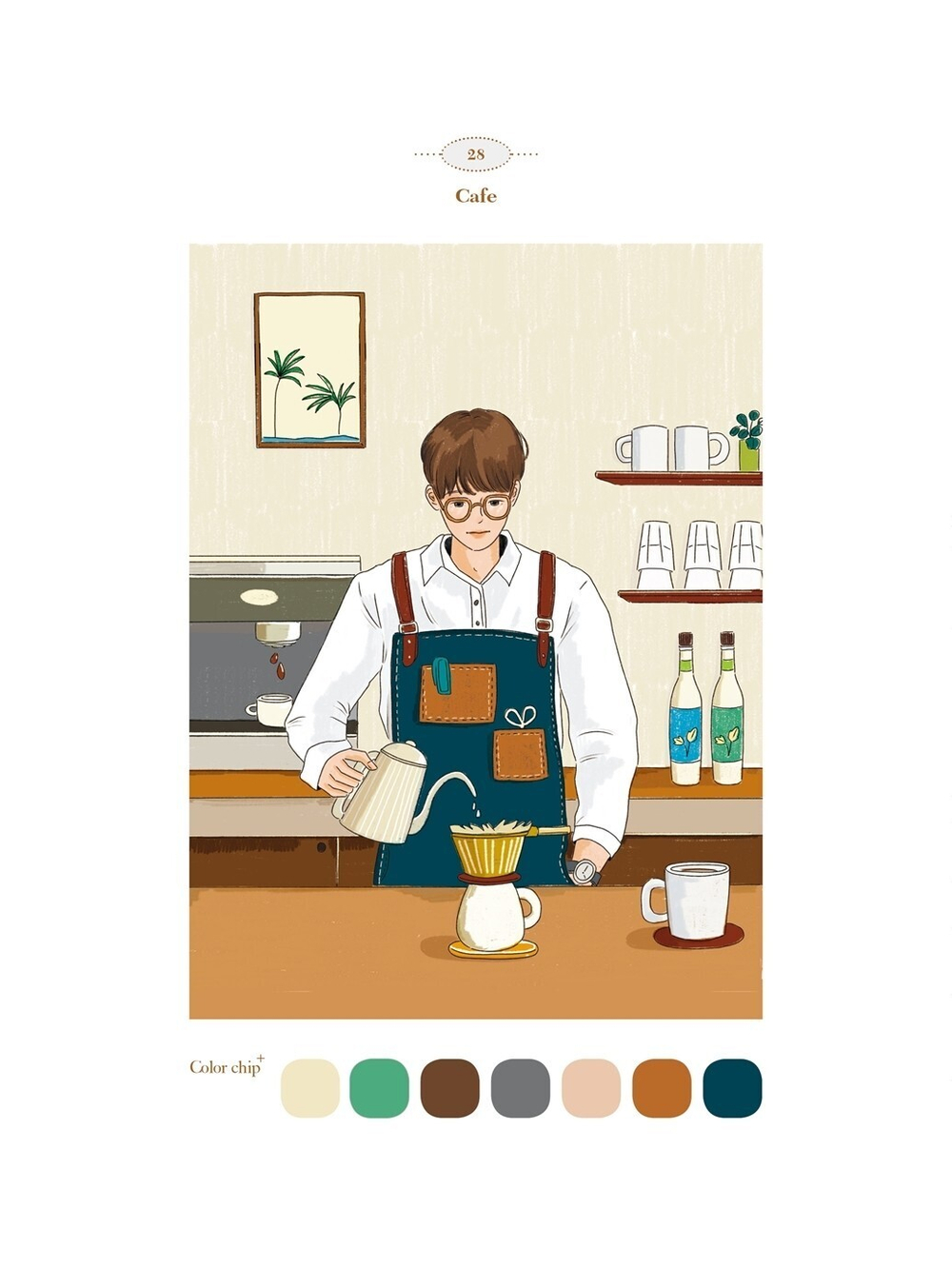 Picturesque day of Vision. Coloring Book