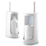 Ершик для унитаза с отсеком для хранения flex, бело-голубой