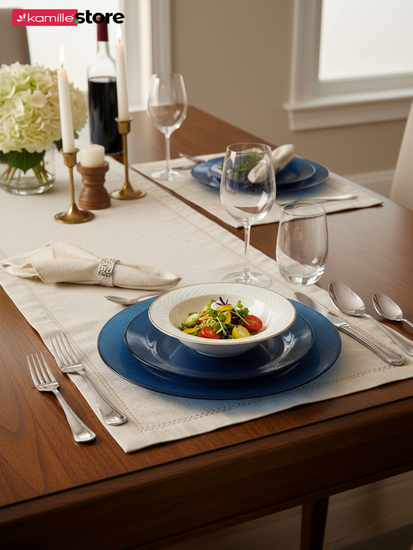 Тарелка сервировочная 26 см. стеклянная