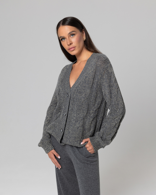 Кашемировый кардиган с люрексом