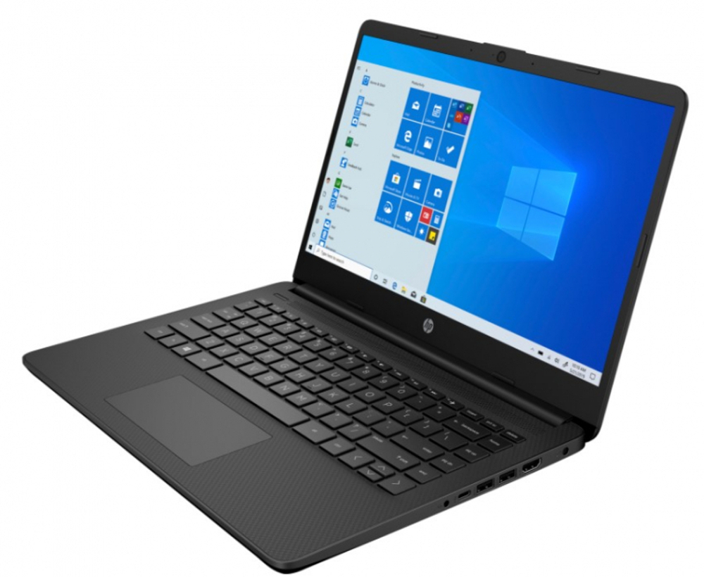 Ноутбук HP 14s-fq0023ur (2X0J3EA) 14"(1366x768)SVA/ Athlon Silver-3050U(2.3ГГц)/ 4Гб/ 256Gb SSD/ Radeon Graphics/ нет DVD/ Win10 / Черный
