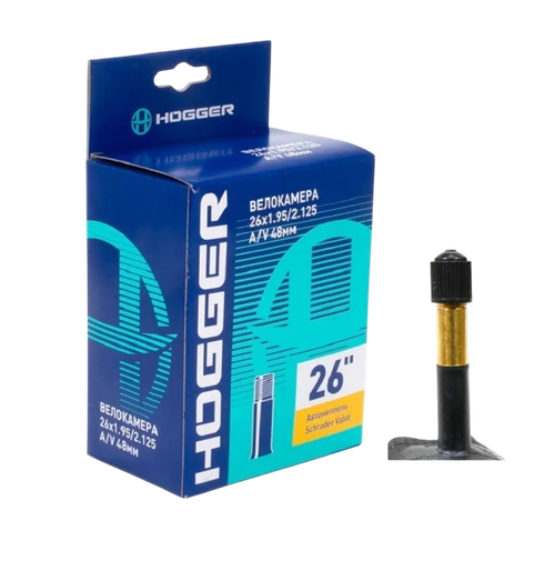 Камера HOGGER 26"х1.95/2.125 FV 48мм Presta с длинным ниппелем