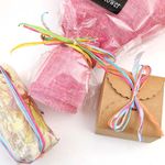 Лента (0,5 см*10 м) Рафия, Зеленый микс, 3 шт.