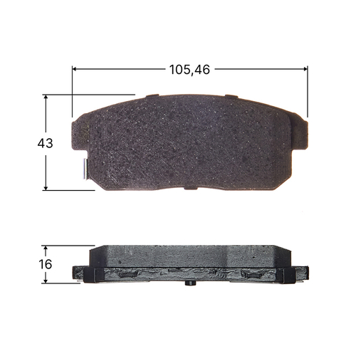 Колодки тормозные дисковые Avantech задние (противоскрипная пластина в компл.) AV205