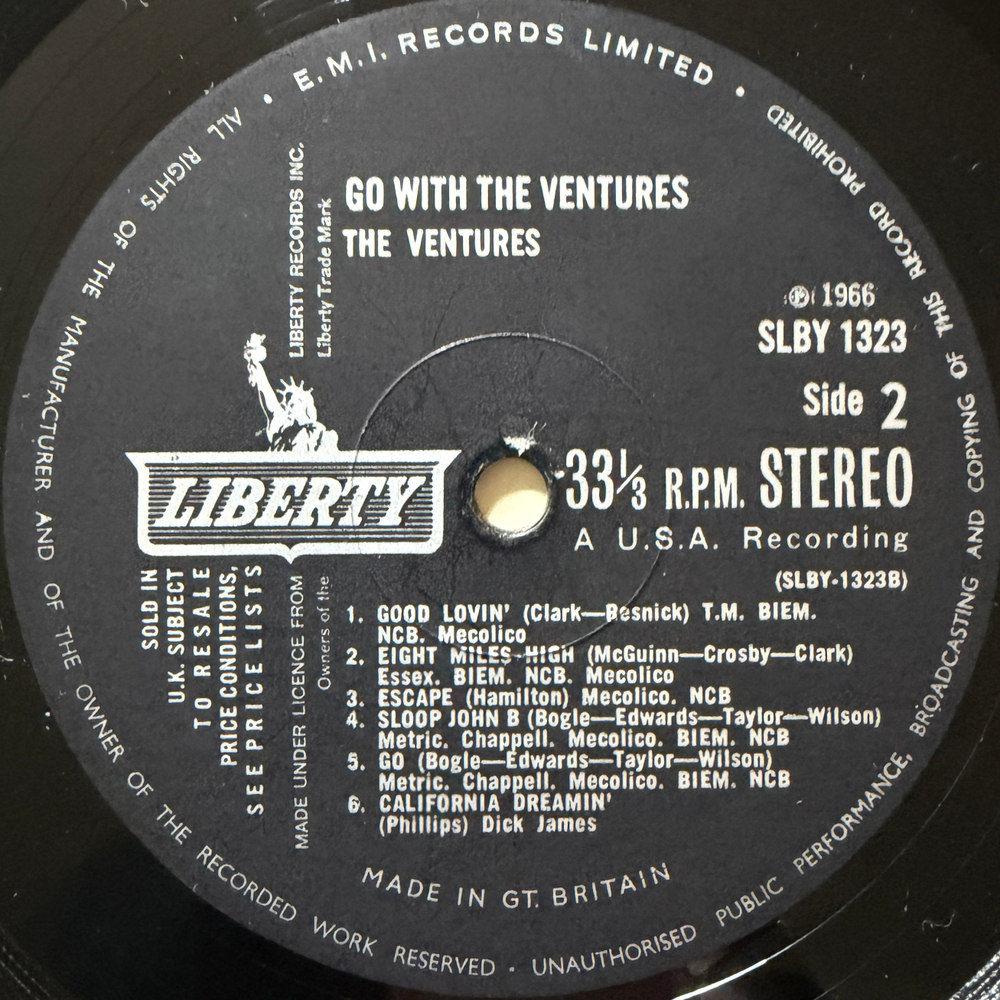 The Ventures ‎– Go With The Ventures (Англия 1966г.) Т