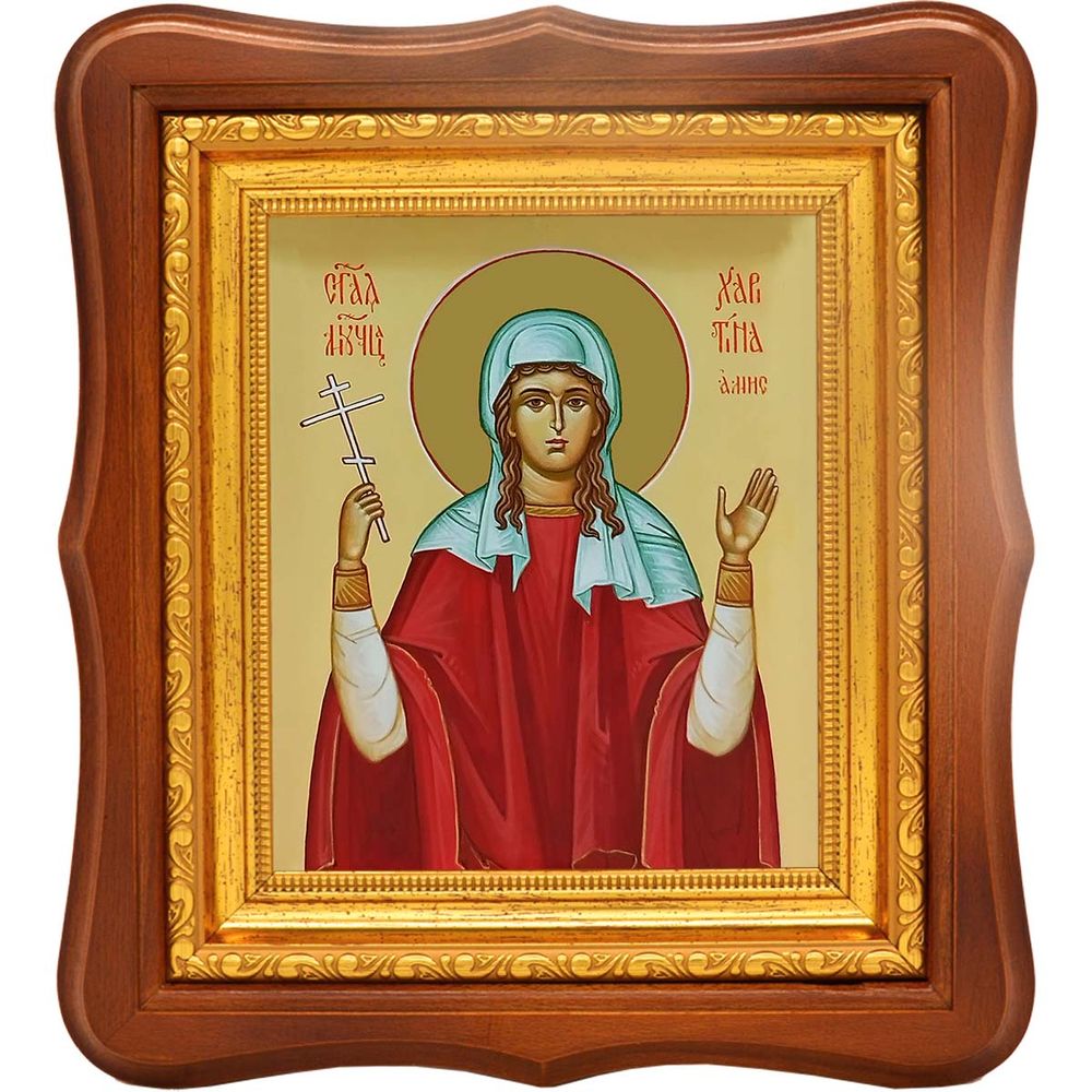 Харитина Амисийская (Понтийская) святая мученица. Икона на холсте.