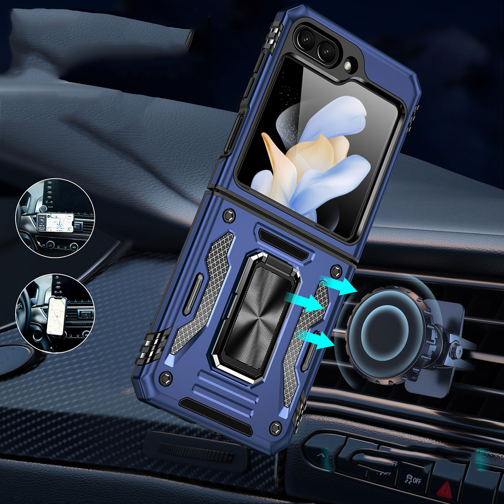 Чехол Safe Case с кольцом и защитой камеры для Samsung Galaxy Z Flip 6